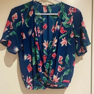 Sienna Sky Blue Floral Top